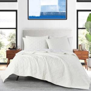imageAnne Klein Classic Diamond Quilt Set Twin WhiteWhite