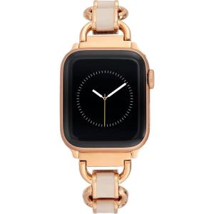 imageAnne Klein Fashion Chain Bracelet for Apple Watch Secure Adjustable Apple Watch Replacement Band Fits Most WristsBlush PinkRose Gold