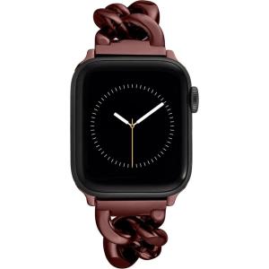 imageAnne Klein Fashion Chain Bracelet for Apple Watch Secure Adjustable Apple Watch Replacement Band Fits Most WristsBrown