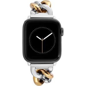 imageAnne Klein Fashion Chain Bracelet for Apple Watch Secure Adjustable Apple Watch Replacement Band Fits Most WristsTwo Tone