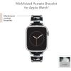 imageAnne Klein Womens Acetate Fashion Band for Apple Watch Secure Adjustable Apple Watch Band Replacement Fits Most WristsBlackWhite