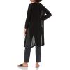 imageAnne Klein Womens Long Sleeve Duster Cardigan with Side SlAsphalt