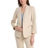 imageAnne Klein Womens Anne Stretch Zipper Pocket Cardigan JackLight Root Beer