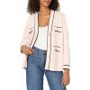 imageAnne Klein Womens Cardigan with Tipped PocketsChalk Pink