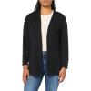 imageAnne Klein Womens Carmel Self Edge Kissing Front CardiganAsphalt
