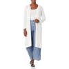 imageAnne Klein Womens Long Sleeve Duster Cardigan with Side SlBright White