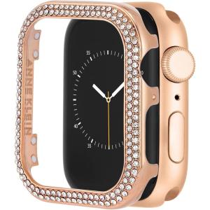 imageAnne Klein Premium Crystal Bumper Compatible with Apple Watch Seamless Fit Easy Installation Bumper for Apple WatchRose GoldTone