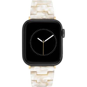 imageAnne Klein Womens Acetate Fashion Band for Apple Watch Secure Adjustable Apple Watch Band Replacement Fits Most WristsOff White