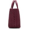 imageAnne Klein Large Ruched Top Handle Tote BagCherry Lacquer