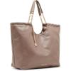 imageAnne Klein Medium Stitched Quilted Tote with Chain StrapMink