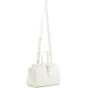 imageAnne Klein Sculpted Buckle Satchel with Convertible StrapAnne White