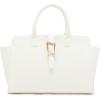 imageAnne Klein Sculpted Buckle Satchel with Convertible StrapAnne White