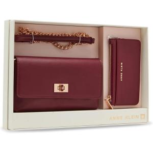imageAnne Klein AK 3 Piece Gift Set with Turn Lock Clutch Bordeaux