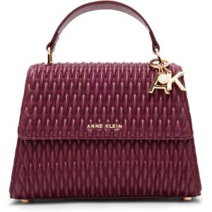 imageAnne Klein Medium Ruched Flap CrossbodyCherry Lacquer