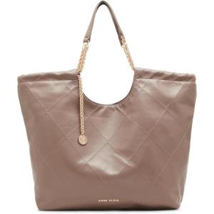 imageAnne Klein Medium Stitched Quilted Tote with Chain StrapMink
