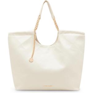 imageAnne Klein Medium Stitched Quilted Tote with Chain StrapParchment