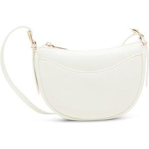 imageAnne Klein Sculpted Buckle Half Moon CrossbodyAnne White