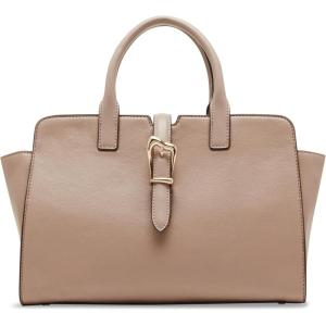 imageAnne Klein Sculpted Buckle Satchel with Convertible StrapTimeless Taupe