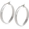 imageAnne Klein Classics Silvertone Large Oval Hoop EarringsSilver