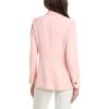 imageAnne Klein Womens Vision Twill Open Notch Collar JacketRosebud
