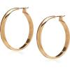 imageAnne Klein Classics Silvertone Large Oval Hoop EarringsGold
