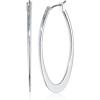 imageAnne Klein Classics Silvertone Large Oval Hoop EarringsSilver