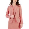 imageAnne Klein Womens One Btn Notch Collar JacketRedWhite