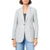 imageAnne Klein Womens Tweed One Bttn Notch Collar JacketCas RoyGrey