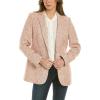 imageAnne Klein Womens Tweed One Bttn Notch Collar JacketCoral Combo