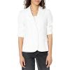 imageAnne Klein Womens Two Button Notch Collar JacketWinter White MultiBlack