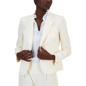 imageAnne Klein Womens Solid Office OneButton BlazerMarshmallow