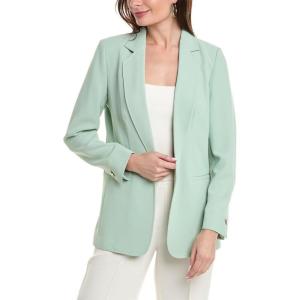 imageAnne Klein Womens Vision Twill Open Notch Collar JacketJuniper Crocodile