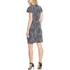 imageAnne Klein Womens Flutter Sleeve Wrap DressDeep SapphireBlack Diamond