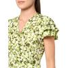 imageAnne Klein Womens Flutter Sleeve Wrap DressGrassMulti