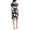 imageAnne Klein Womens Flutter Sleeve Wrap DressNavy Honeycomb
