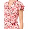 imageAnne Klein Womens Flutter Sleeve Wrap DressPomegranate Multi