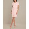 imageAnne Klein Womens Multi Stripe Short SLV Dress with Cf PanPink Marl Combo