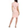 imageAnne Klein Womens Multi Stripe Short SLV Dress with Cf PanPink Marl Combo