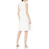 imageAnne Klein Womens Notch Collar Wrap WFull SkirtBright White
