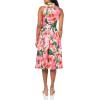 imageAnne Klein Womens Notch Collar Wrap WFull SkirtCamellia Multi