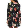 imageAnne Klein Womens V Neck Flounce Hem Dress W Smocked SLV CAnne Black Multi