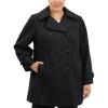 imageAnne Klein Womens Classic Double Breasted Coat Plus SizeBlack
