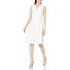 imageAnne Klein Womens Notch Collar Wrap WFull SkirtBright White