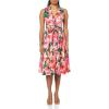 imageAnne Klein Womens Notch Collar Wrap WFull SkirtCamellia Multi
