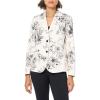 imageAnne Klein Womens Printed Sateen Two Button Notch Collar JAngels Wash