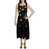 imageAnne Klein Womens Scooped Neck a Line Midi with BeltAnne BlkLmn Zest Mlt