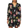 imageAnne Klein Womens V Neck Flounce Hem Dress W Smocked SLV CAnne Black Multi