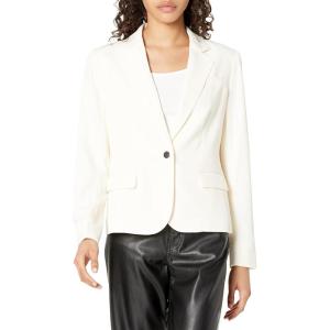 imageAnne Klein Womens Collection Crepe One Btn Notch Collar JaMarshmallow