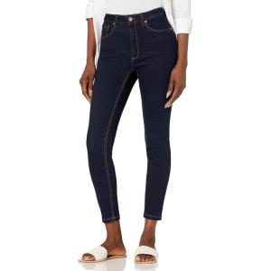 imageAnne Klein Womens High Rise Fly Frt 5pkt Skinny AnkleClassic Blue Wash