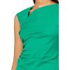 imageAnne Klein Womens Asymmetrical Neck Ruched Midi DressGreen Sprig